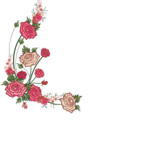 Flower Corner Embroidery Design