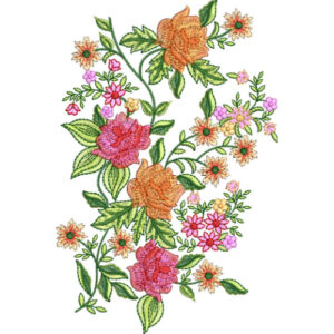Motive Flower Embroidery Design