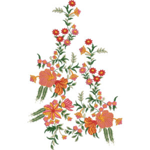 Flower Kurta Embroidery Design