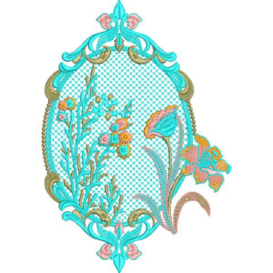 Motive Flower Embroidery Design