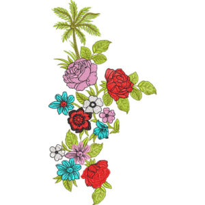 Simple Flower Embroidery Design