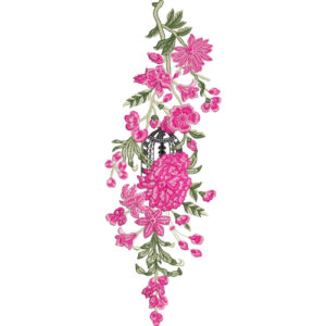 Flower Corner Embroidery Design
