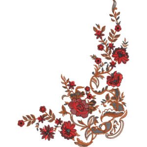 Motive Flower Embroidery Design