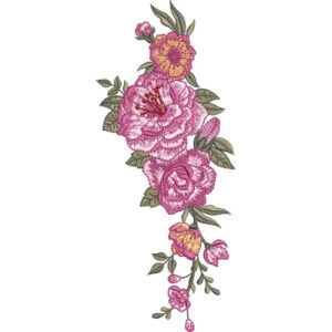 Flower Corner Embroidery Design