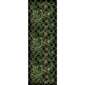 Royalty Free Floral Geometric Lattice Embroidery Design with Intricate Botanical Motifs