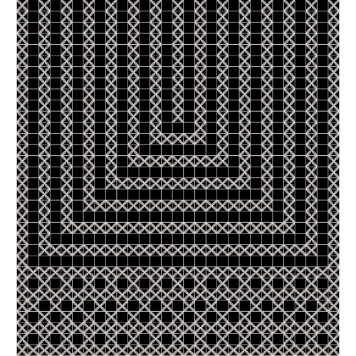 Embroidered Ornamental Paisley Motif Pattern with Intricate Line Detailing