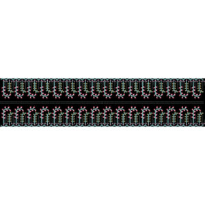Embroidered Decorative Beaded Border with Repeating Arch Motifs