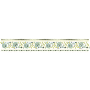 Royalty Free Floral Border Embroidery Design with Soft Multicolor Thread Work