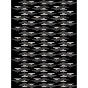 Geometric Chevron Line Pattern Embroidery Design on Black Background
