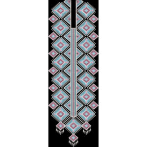 Geometric Diamond Embroidery Neckline Panel Textile Design