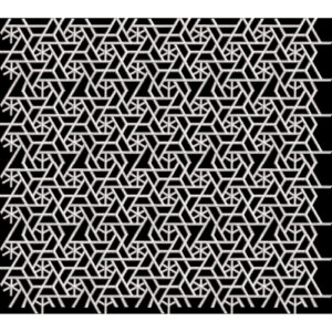 Interlocking Geometric Lattice All-Over Textile Print Design