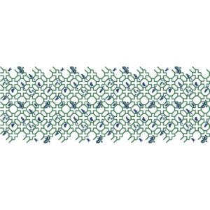 Geometric Floral Lattice Border Textile Print Design