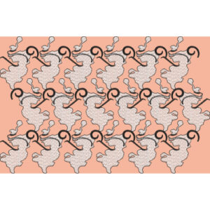 Abstract Organic Motif All-Over Textile Print Design