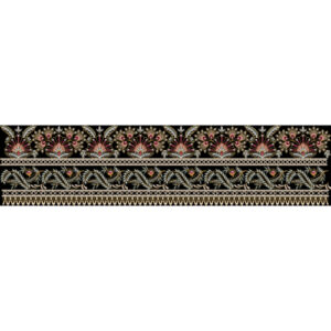 Royal Floral Vine Border Embroidery Design