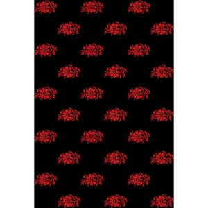 Bold Red Floral Buti Allover Embroidery Pattern