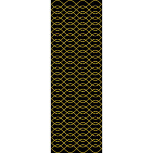 Gold Wave Lattice Vertical Embroidery Panel