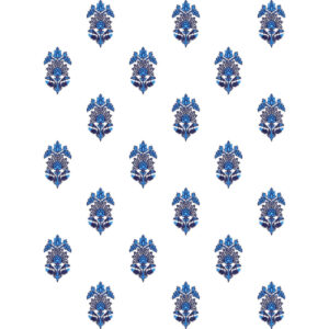 Blue Floral Buti Allover Embroidery Pattern