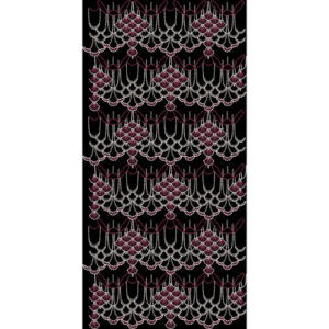 Royalty Free Beaded Lace Style Embroidery Design with Scalloped Pearl Chain Pattern