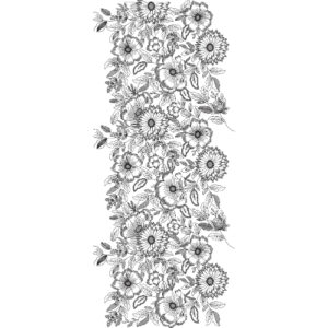 All Over Jall Flower Embroidery Design