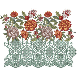 Floral Lace Embroidery Design