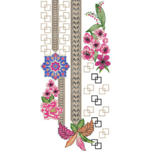 Neck Flower Embroidery Design
