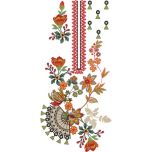 Neck Flower Embroidery Design