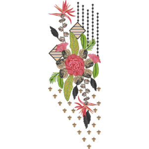 Unique Neck Embroidery Design