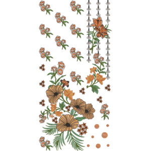 Neck Flower Embroidery Design