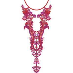Neck Flower Embroidery Design