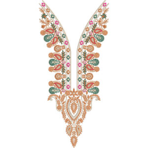 Neck Flower Embroidery Design