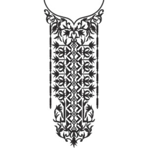 Neck Flower Embroidery Design