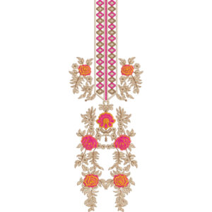 Neck Flower Embroidery Design