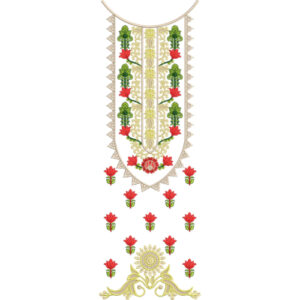 Neck Flower Embroidery Design
