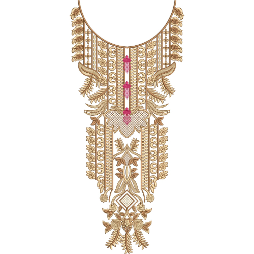 Unique Neck Embroidery Design
