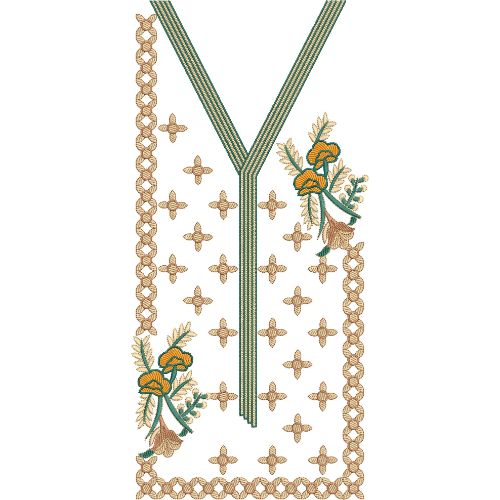 Neckline Embroidery Design