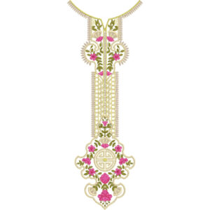 Neck Flower Embroidery Design
