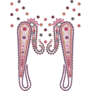 Neck Flower Embroidery Design