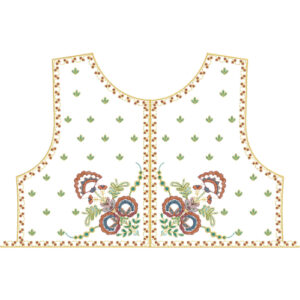 Neck Flower Embroidery Design