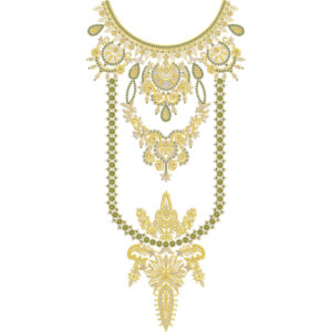 Neck Flower Embroidery Design
