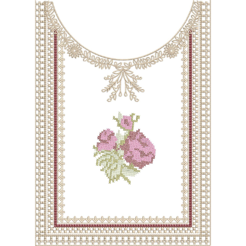 Beautiful Neck Embroidery Design
