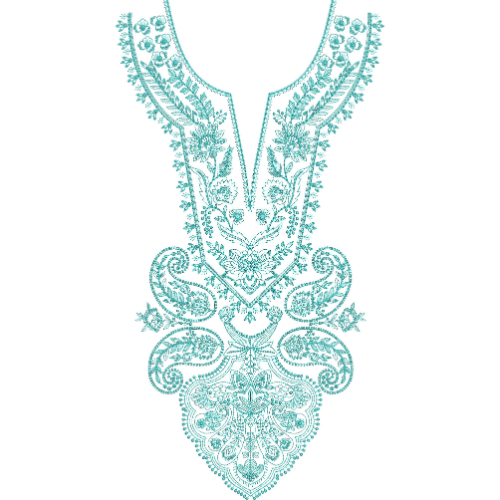 Neck Kurta Embroidery Design