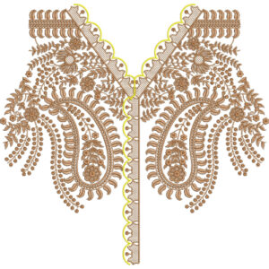 Neck Flower Embroidery Design