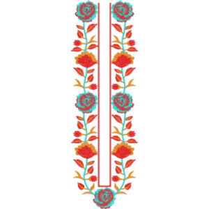 Neck Flower Embroidery Design