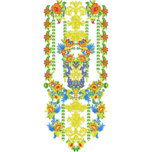 Neck Flower Embroidery Design