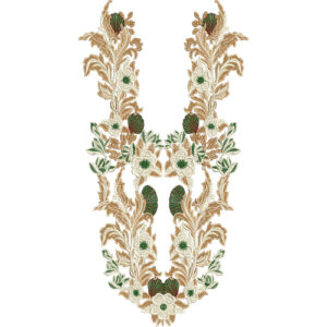 Neck Flower Embroidery Design