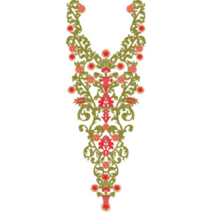 Neck Flower Embroidery Design