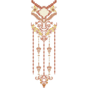 Neck Flower Embroidery Design