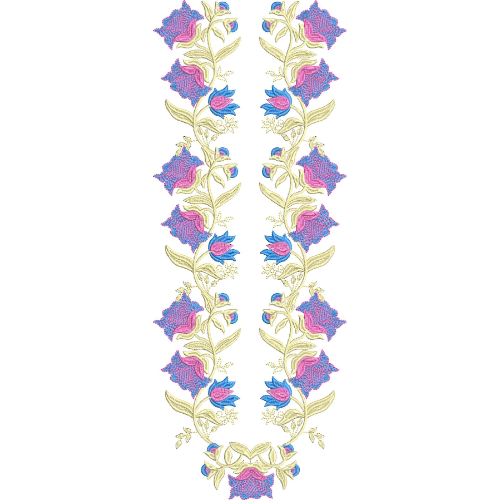 Neck Flower Embroidery Design