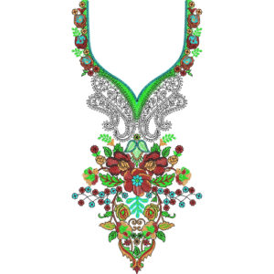 Unique Neck Embroidery Design