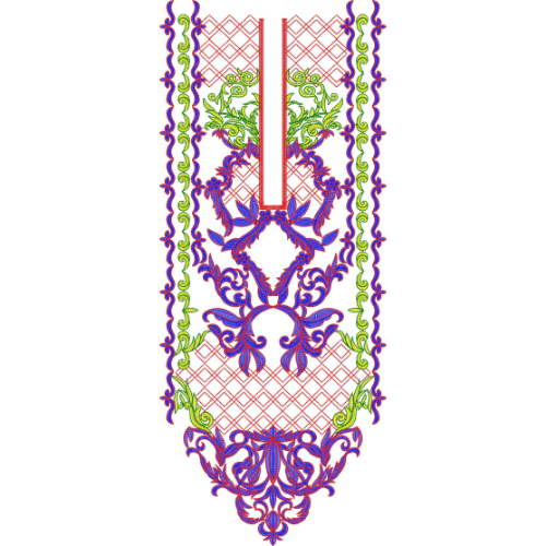 Neck Flower Embroidery Design